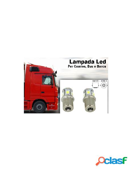 Carall - 24v lampada led canbus ba15s g18,5 r5w colore rosso
