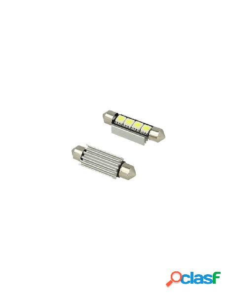 Carall - 24v lampada led siluro canbus t11 c5w 42mm 4 smd