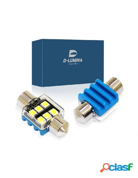 Carall - 4 lampada led t11 canbus 31mm 12v 2w effettivo con