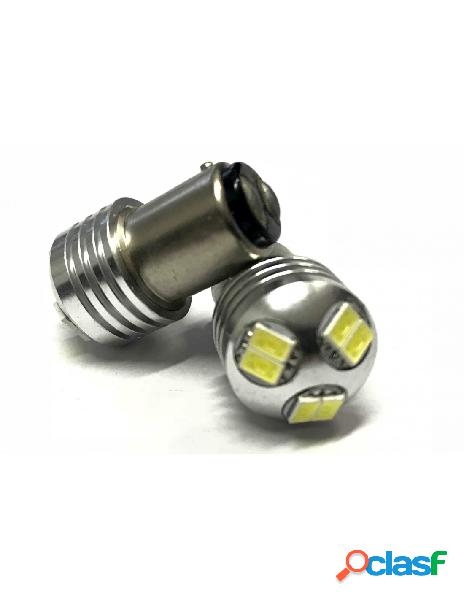 Carall - coppia 2 lampade led bay15d 1157 p21/5w con 6 smd