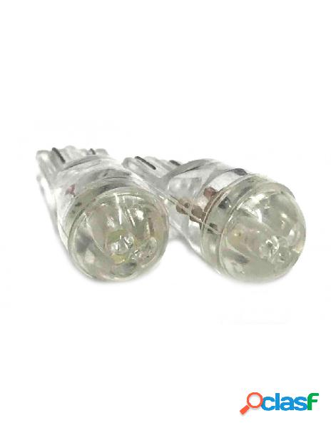Carall - coppia 2 lampade led t10 con 3 led f3 colore bianco