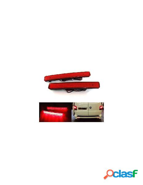 Carall - kit 2 fanali posteriori a led rosso per vw t5
