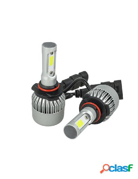 Carall - kit full lampada led cob 9005 hb3 12v 24v bianco