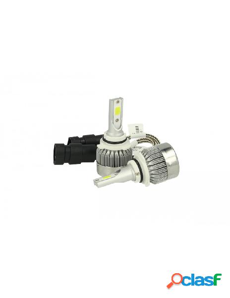 Carall - kit full lampada led cob 9006 hb4 12v 24v bianco