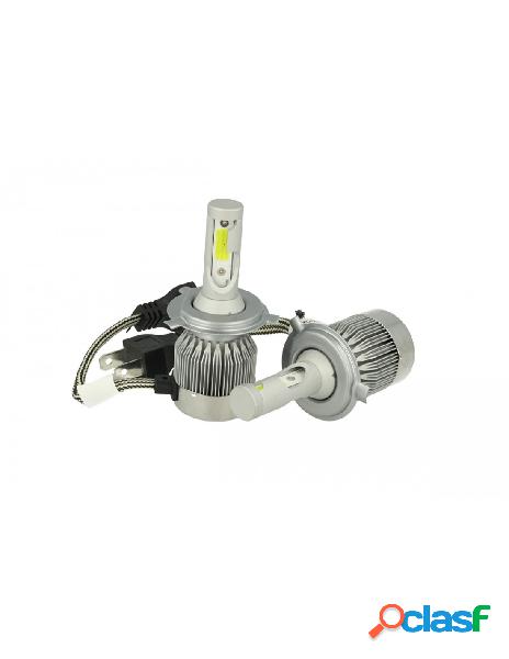Carall - kit full lampada led cob h4 20/20w 12v 24v bi-led