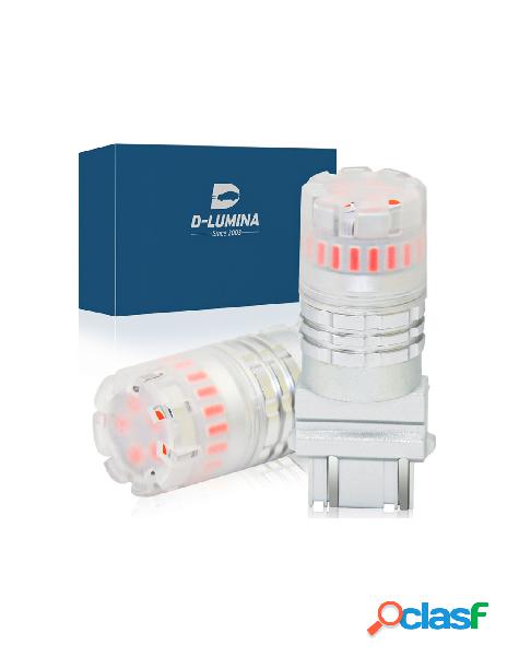 Carall - lampada led t25 3157 3156 canbus rosso 12v no