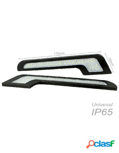 Carall - luci diurne led drls driving light 12v 5w forma l