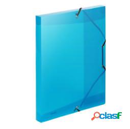 Cartella 3L con elastico Lumina - 24x32cm - blu - D 2,5 -