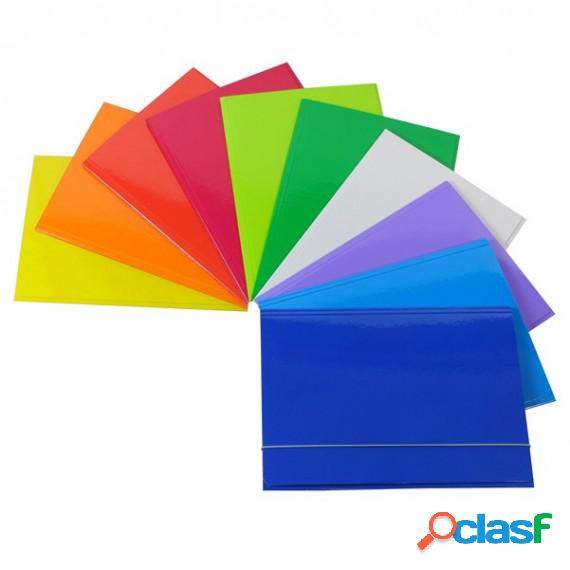 Cartellina con elastico - cartone plastificato - 3 lembi -