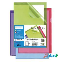 Cartelline a L - 21 x 29,7 cm - verde - Sei Rota - conf. 25