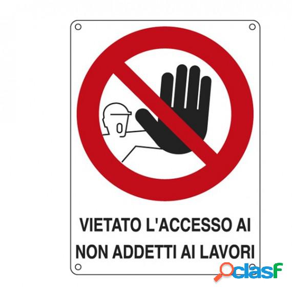 Cartello segnalatore - 27x37 cm - VIETATO LACCESSO AI NON