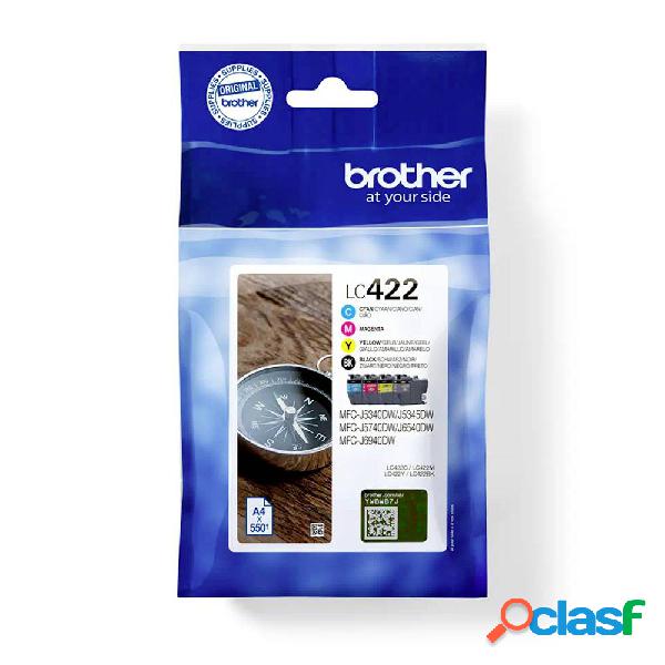 Cartucce combo pack Brother Originale LC-422VAL Imballo