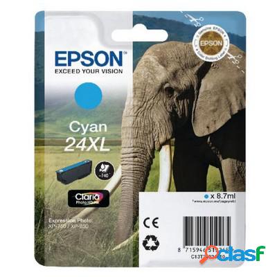 Cartuccia originale Epson C13T24324010 24 XL Elefante CIANO
