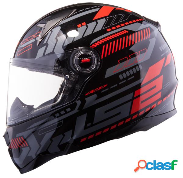 Casco integrale LS2 FF396 FT2 Tron in fibra Nero Rosso