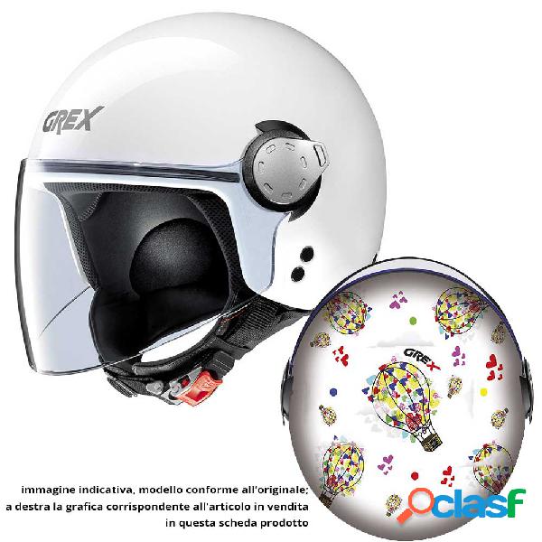 Casco jet bambino Grex G1.1 ARTWORK Dirigibile Bianco