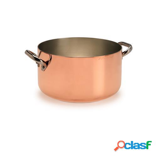 Casseruola Alta in rame stagnato ad induzione 2mm, due
