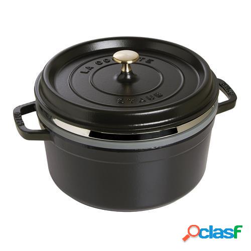 Casseruola tonda in ghisa per induzione colore nero con