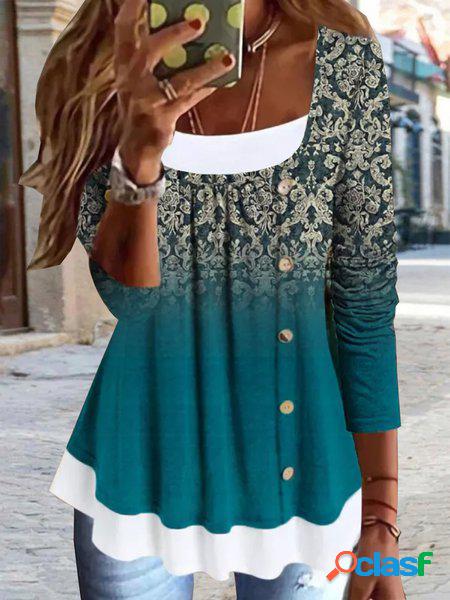 Casuale Girocollo Top