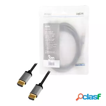 Cavo LogiLink HDMI con Ethernet 3 m - Nero