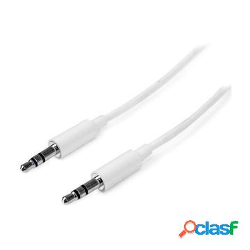 Cavo audio stereo slim da 3,5 mm bianco 3 m - m/m