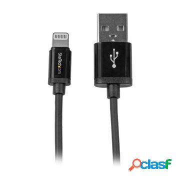 Cavo connettore lightning a 8 pin apple nero a usb da 1m per