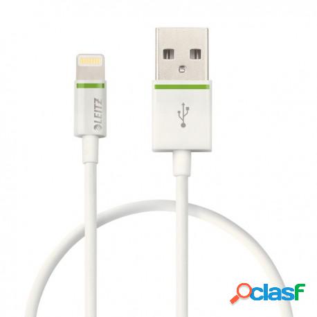 Cavo da Lightning a USB - 30 cm - bianco - Leitz Complete