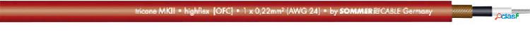 Cavo per strumenti 1 x 0.22 mm² Rosso Sommer Cable 300-0023