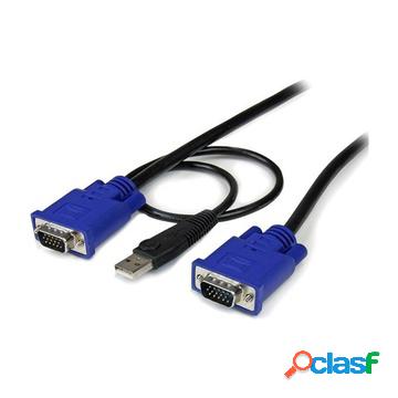 Cavo sottile kvm, vga, usb, 2 in 1 1,3 m c.a.