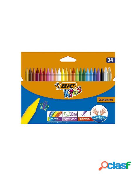 Cera plastidecor bic kids 24 pezzi