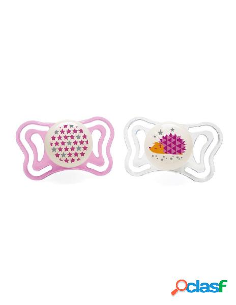 Chicco succhietto physio light lumi 16-36m silicone 2pz