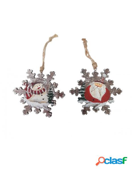 Ciao srl - decorazione di natale fiocco di neve in legno
