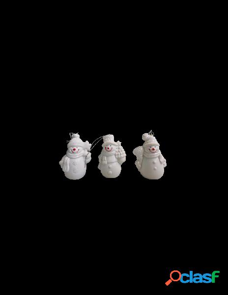 Ciao srl - set 3 pupazzi di neve bianco in scatola