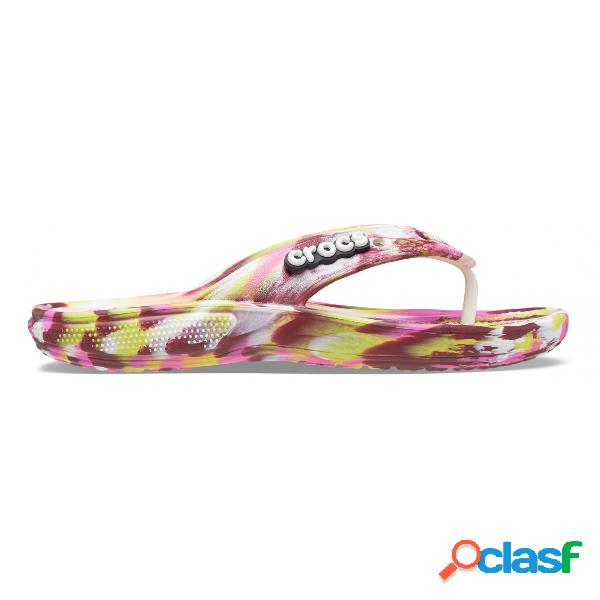 Classic crocs marbled flip