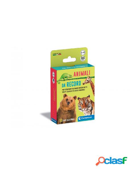 Clementoni - carte illustrate animali da record