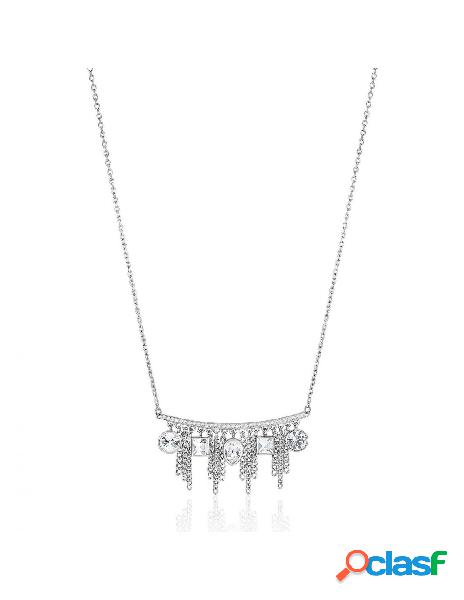 Collana BROSWAY RAIN acciaio e cristalli BNR05 Silver
