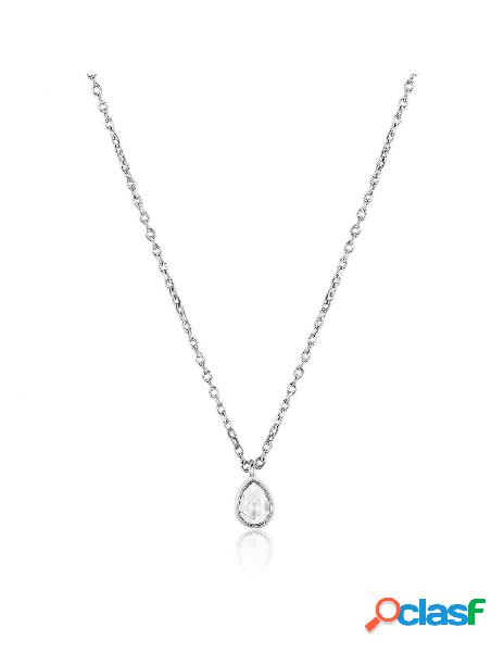 Collana BROSWAY RAIN acciaio e cristalli BNR07 Silver