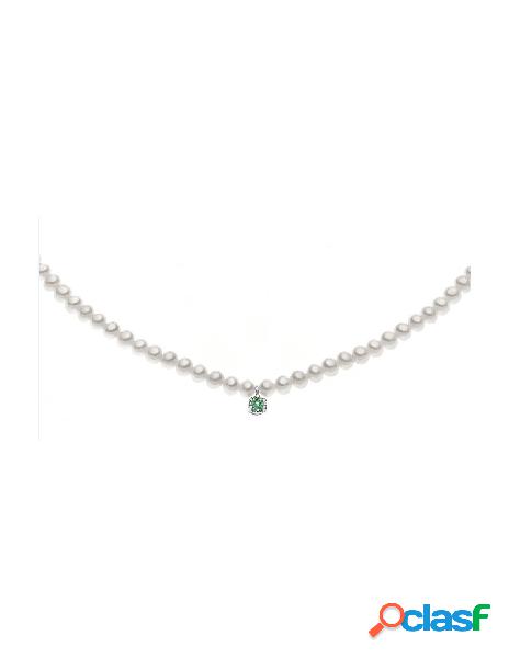 Collana COMETE GIOIELLI perle oro smeraldi FWQ152