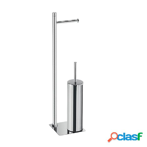 Colonnina portarotolo e scopino wc Gedy Trilly acciaio inox