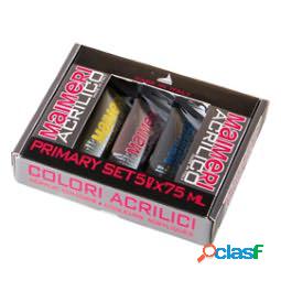 Colori acrilici Primary - colori assortiti - Maimeri - set 5
