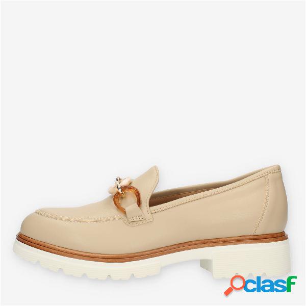 Comart Mocassini beige da donna con applicazioni