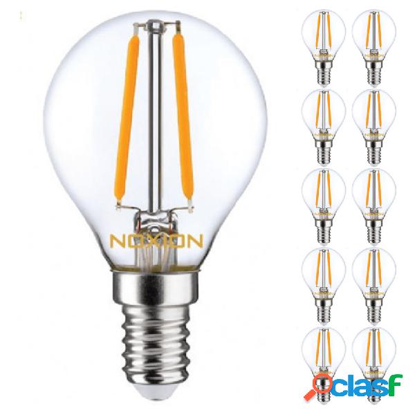 Confezione Multipack 10x Noxion Lucent LED E14 Sferica