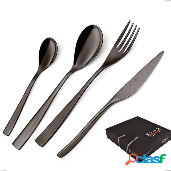 Confezione regalo 49 pezzi EtoIle PVD Black, Acciaio 18/10