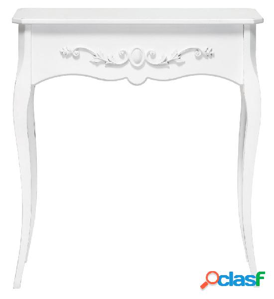Consolle da ingresso classica in legno colore bianco cm