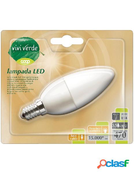 Coop - lampada led candela e14 350 lumen coop - vivi verde