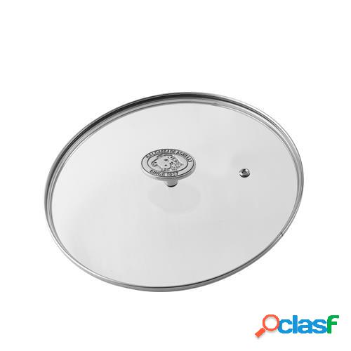 Coperchio Bombato 1907 in vetro 5mm con pomello, diam. 16cm