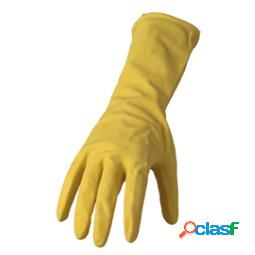 Coppia di guanti in lattice felpato R90 - tg S - giallo -