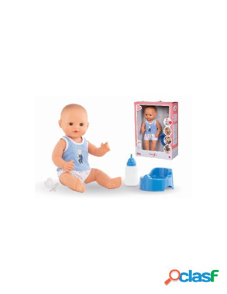 Corolle bebe paul cm.36 beve e bagna, accessori inclusi