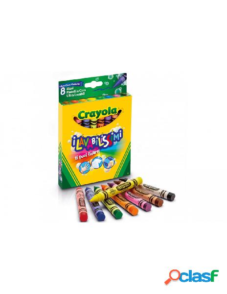 Crayola - maxi pastelli a cera "i lavabilissimi" da 8 pezzi