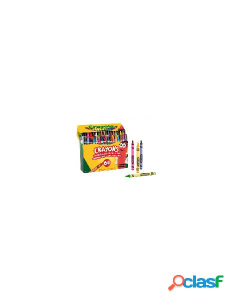 Crayola - pastelli a cera 64 pezzi crayola