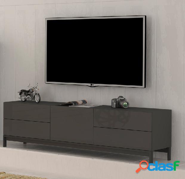 Criandro - Mobile porta tv moderno base con piedini in legno